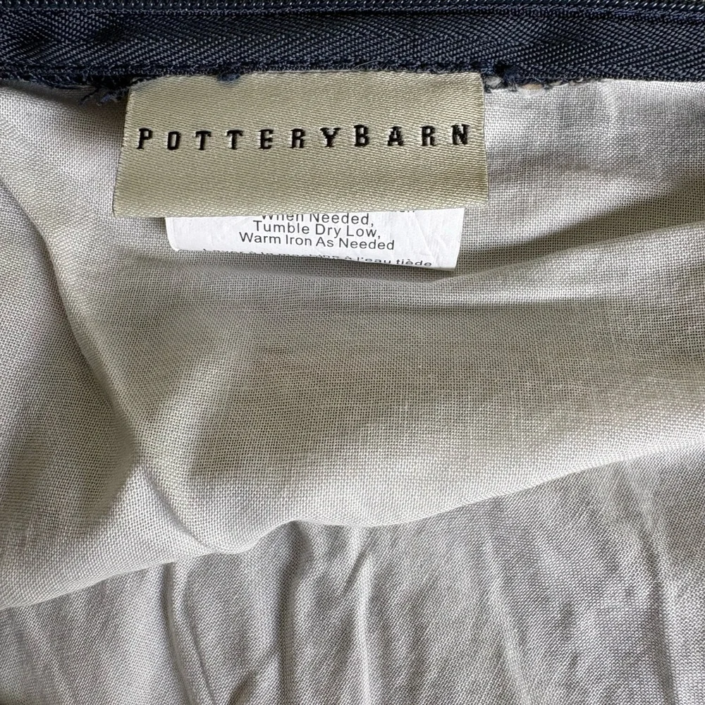 Pottery Barn Blue Striped Square Pillow Sham